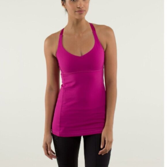 EC Lululemon Practice Daily Tank Raspberry Size 6 - Picture 1 of 5